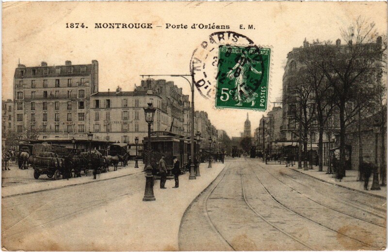 Carte postale ancienne Porte d'Orléans à Paris 14e