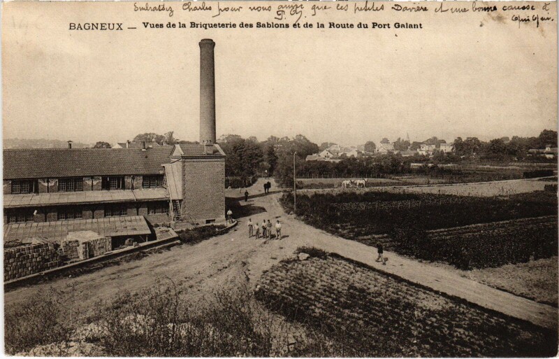 Carte postale ancienne Bagneux Vues de la Briqueterie des Sablons France à Bagneux