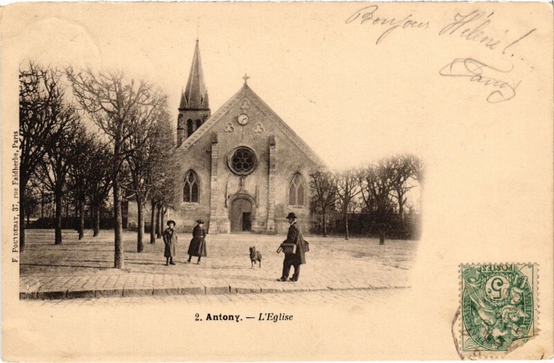 Carte postale ancienne Antony L'Eglise France à Antony