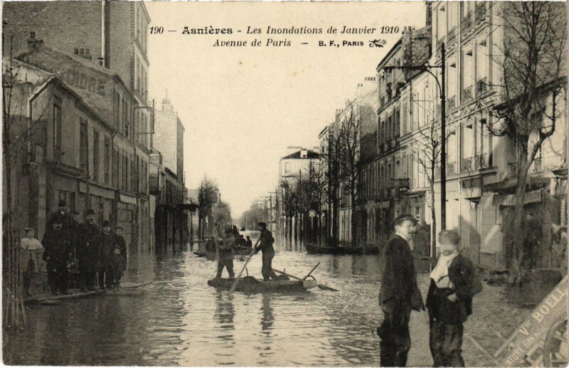 Carte postale ancienne Asnieres Avenue de Paris France