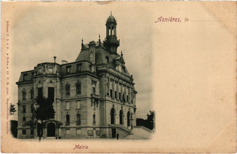 Carte postale ancienne Asnieres-sur-Seine Mairie à Asnières-sur-Seine