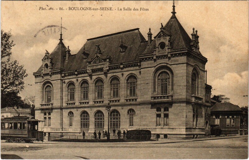 Carte postale ancienne Boulogne sur Seine La Salle des Fetes France