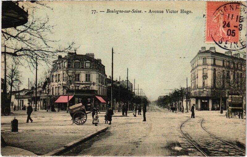 Carte postale ancienne Boulogne sur Seine Avenue Victor Hugo France