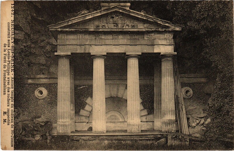 Carte postale ancienne Neuilly sur Seine Ancien Temple du Chateau de St.James France à Neuilly-sur-Seine