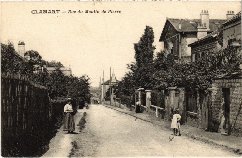 Carte postale ancienne Clamart Rue du Moulin de Pierre France à Clamart