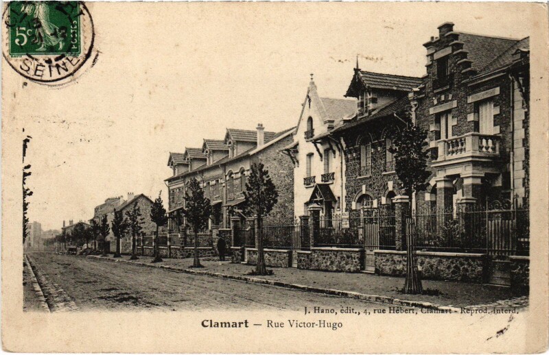 Carte postale ancienne Clamart Rue Victor Hugo France à Clamart