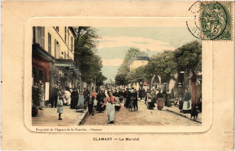 Carte postale ancienne Clamart Le Marche France à Clamart
