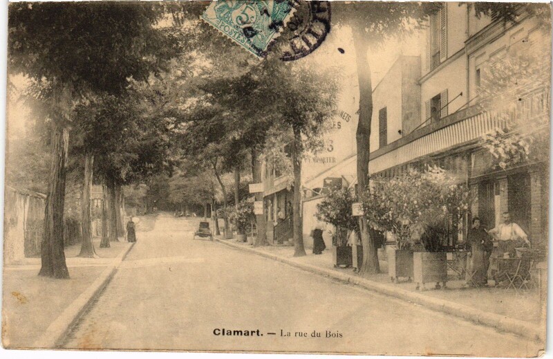 Carte postale ancienne Clamart La rue du Bois France à Clamart