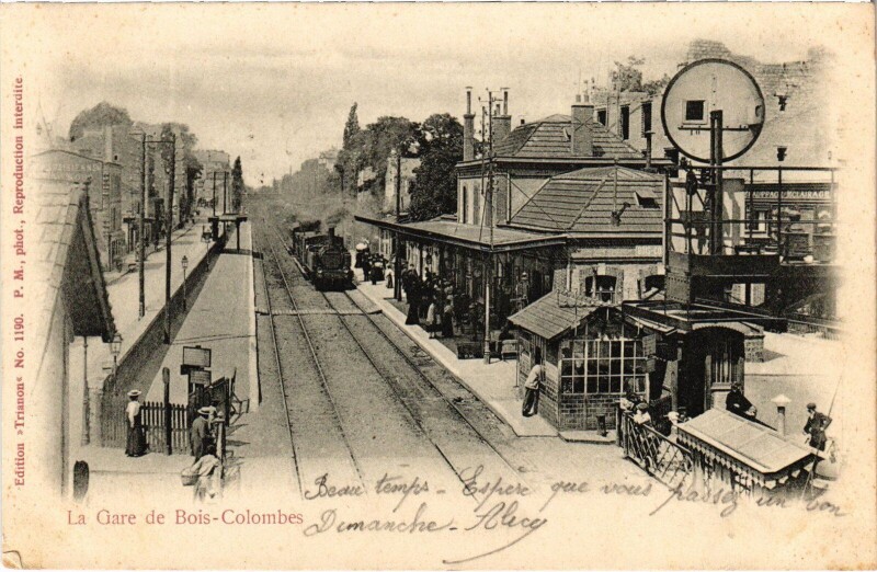 Carte postale ancienne Colombes La Gare France à Colombes