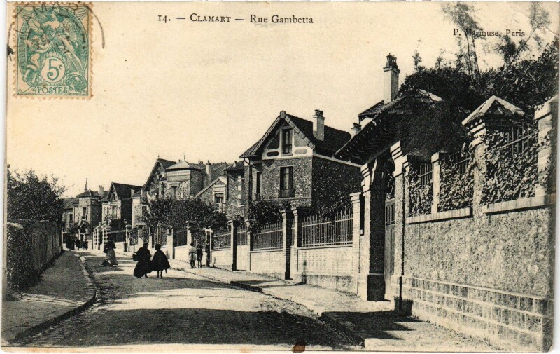 Carte postale ancienne Clamart Rue Gambetta France à Clamart