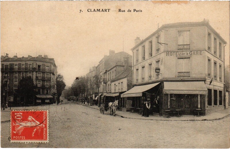 Carte postale ancienne Clamart Rue de Paris France à Clamart