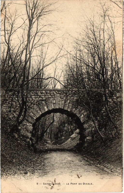 Carte postale ancienne Saint-Cloud Le Pont du Diable France à Saint-Cloud