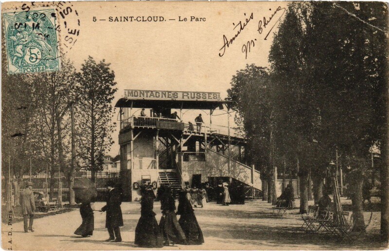 Carte postale ancienne Saint-Cloud Le Parc France à Saint-Cloud