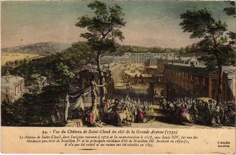 Carte postale ancienne Saint-Cloud Vue du Chateau France à Saint-Cloud