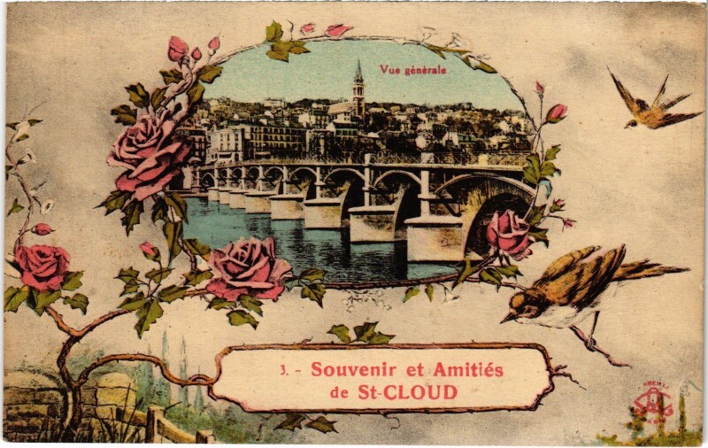 Carte postale ancienne Souvenir et Amities de Saint-Cloud France à Saint-Cloud