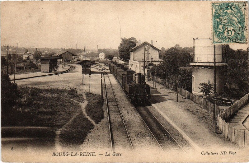 Carte postale ancienne Bourg la Reine La Gare France à Bourg-la-Reine