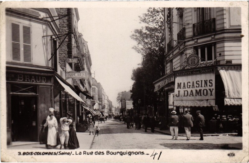 Carte postale ancienne Colombes La Rue des Bourguignons France à Colombes