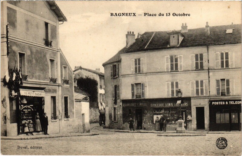 Carte postale ancienne Bagneux Place du 13 Octobre France à Bagneux