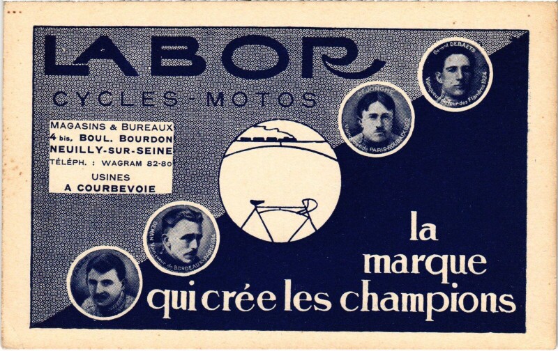 Carte postale ancienne Courbevoie La marque qui cree les champions France à Courbevoie
