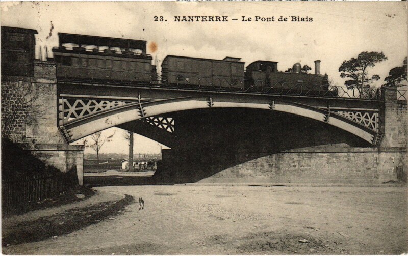 Carte postale ancienne Nanterre Le Pont de Biais France à Nanterre