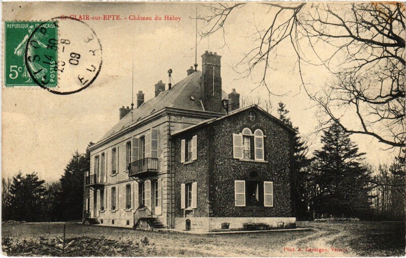 Carte postale ancienne St.Clair s Epte Chateau du Heloy France