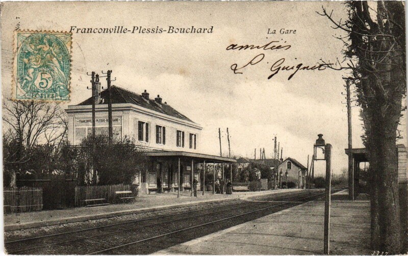 Carte postale ancienne Franconville La Gare France à Franconville