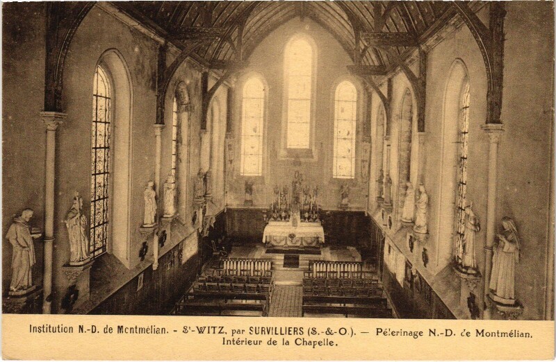 Carte postale ancienne Survilliers Notre Dame de Montmelian, interieur France à Survilliers
