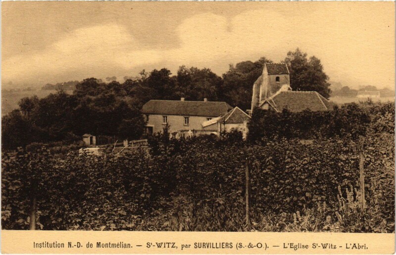 Carte postale ancienne Survilliers L'Eglise St.Witz France à Survilliers