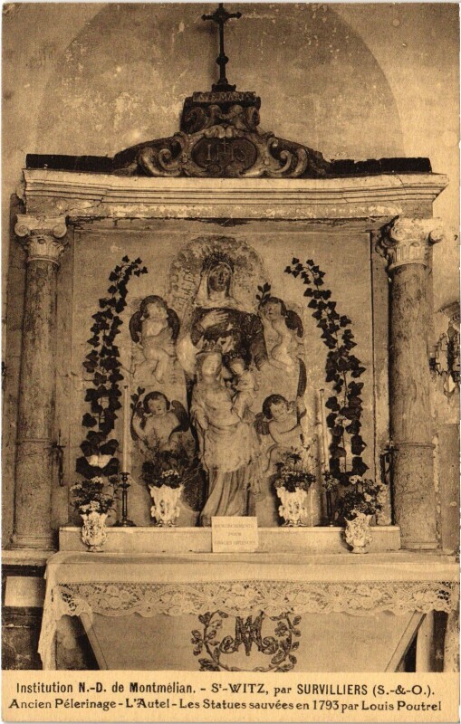 Carte postale ancienne Survilliers Ancien Pelerinage, Les Statues France à Survilliers