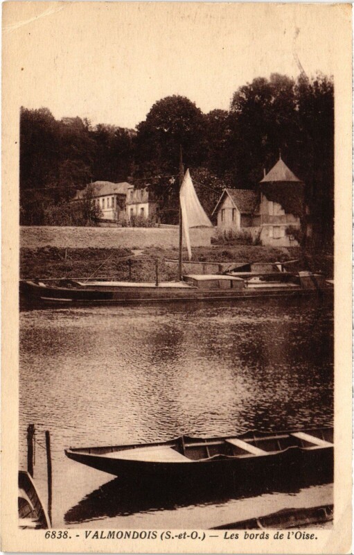 Carte postale ancienne Valmondois Les bords de l'Oise France à Valmondois