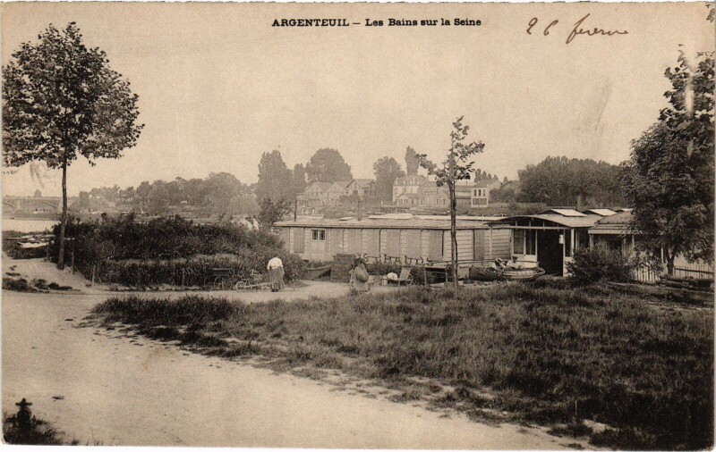 Carte postale ancienne Argenteuil Les Bains sur la Seine France à Argenteuil