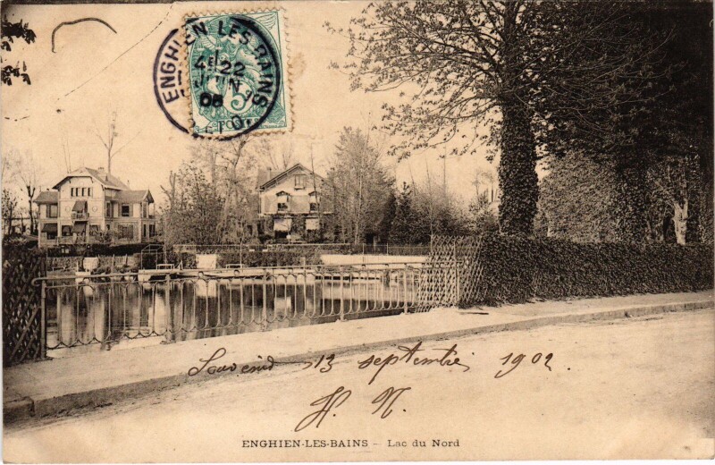 Carte postale ancienne Enghien les Bains Lac du Nord France à Enghien-les-Bains