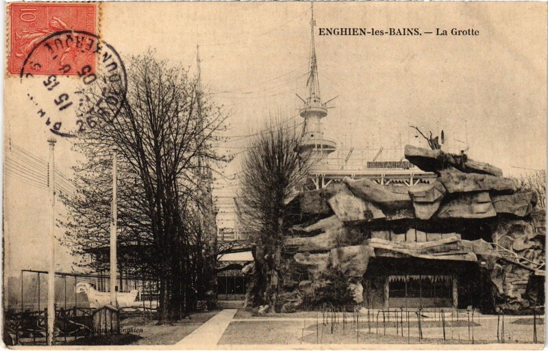 Carte postale ancienne Enghien les Bains La Grotte France à Enghien-les-Bains