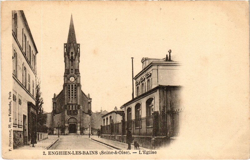 Carte postale ancienne Enghien les Bains L'Eglise France à Enghien-les-Bains