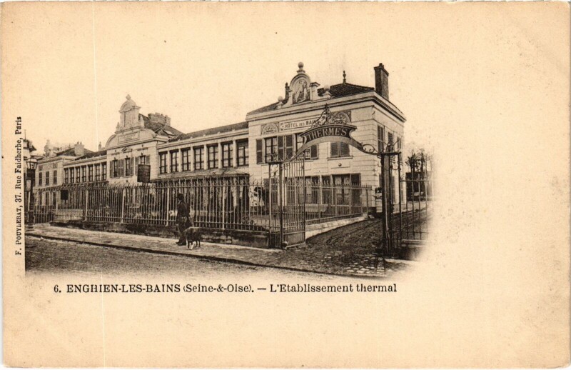 Carte postale ancienne Enghien les Bains L'Etablissement Thermal France à Enghien-les-Bains