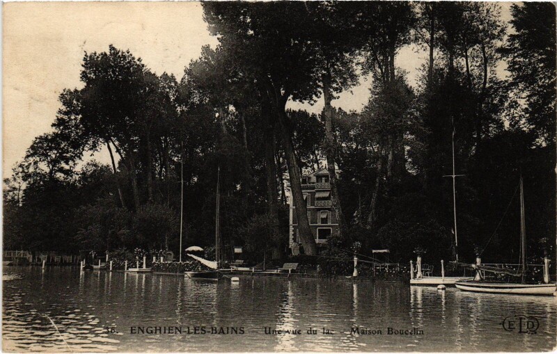 Carte postale ancienne Enghien les Bains Une vue du Lac, Maison Boucelin France à Enghien-les-Bains