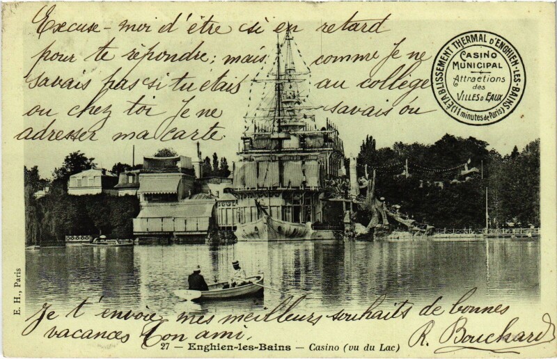 Carte postale ancienne Enghien les Bains Casino France à Enghien-les-Bains
