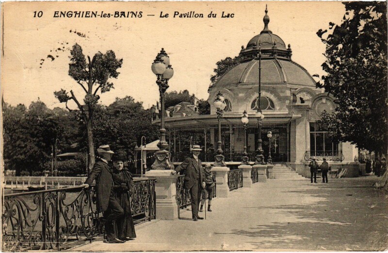 Carte postale ancienne Enghien les Bains Le Pavillon du Lac France à Enghien-les-Bains