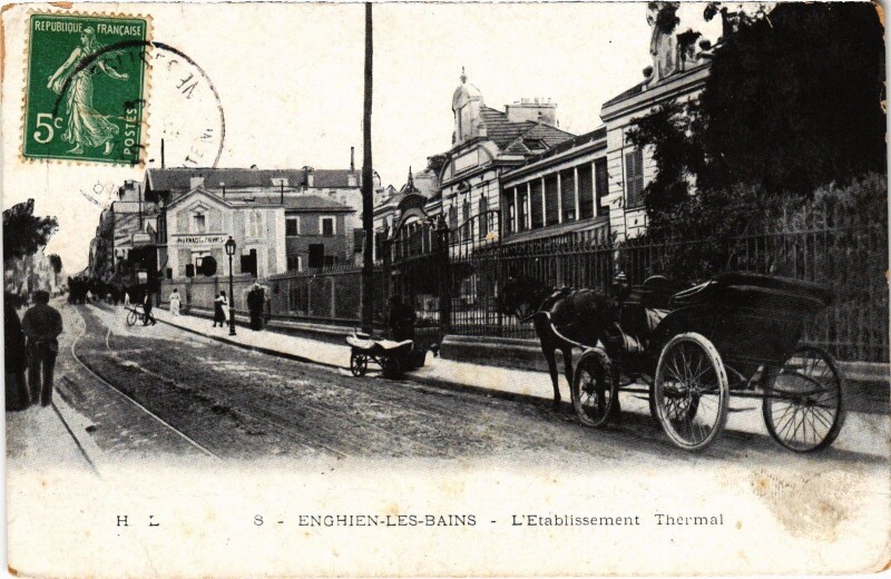 Carte postale ancienne Enghien les Bains L'etablissement Thermal France à Enghien-les-Bains