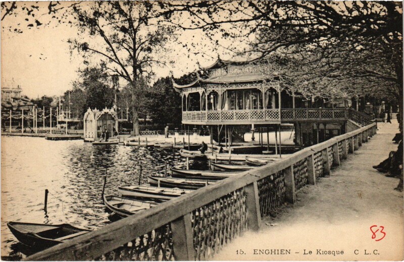 Carte postale ancienne Enghien les Bains Le Kiosque France à Enghien-les-Bains