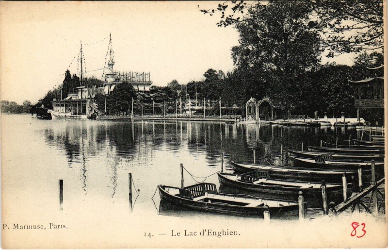 Carte postale ancienne Enghien les Bains Le Lac France à Enghien-les-Bains