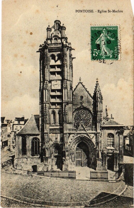Carte postale ancienne Pontoise Eglise Saint-Maclou France à Pontoise
