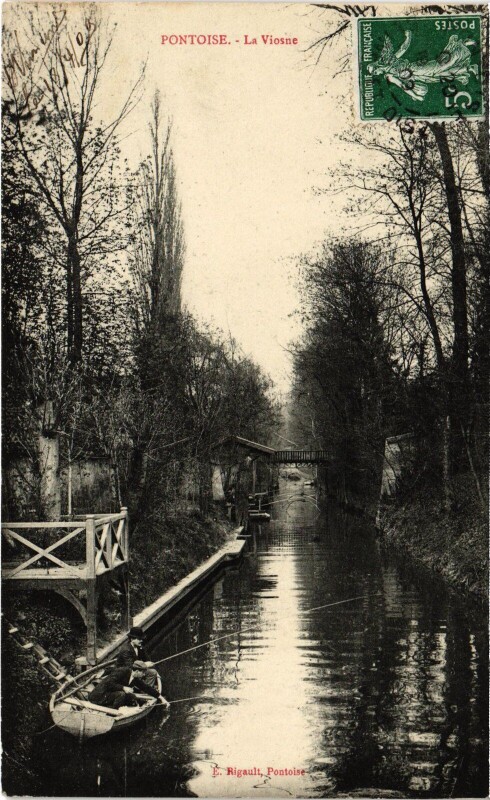 Carte postale ancienne Pontoise La Viosne France à Pontoise