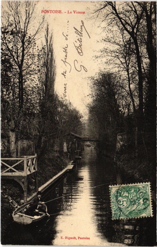 Carte postale ancienne Pontoise La Viosne France à Pontoise