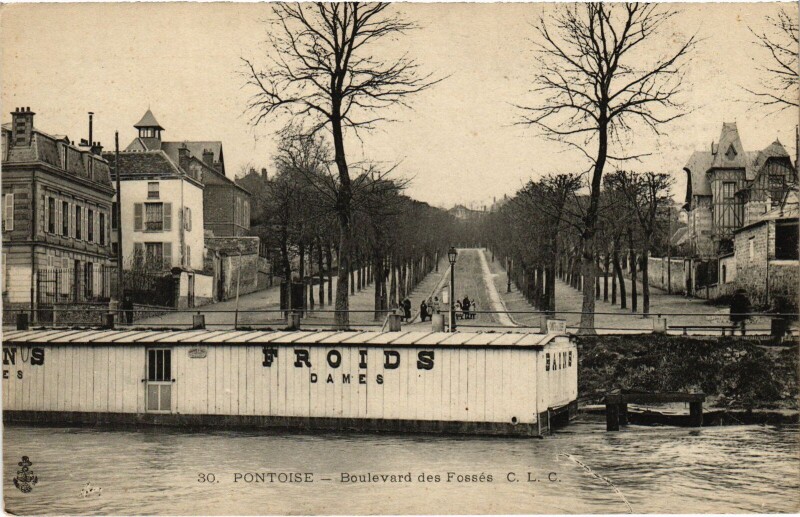 Carte postale ancienne Pontoise Boulevard des Fosses France à Fosses