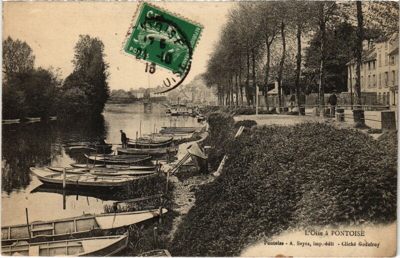 Carte postale ancienne Pontoise L'Oise France à Pontoise