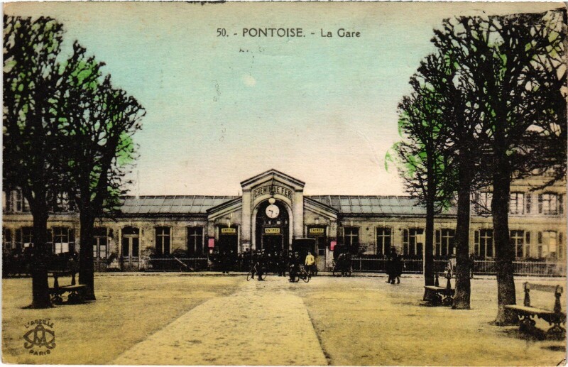 Carte postale ancienne Pontoise La Gare France à Pontoise