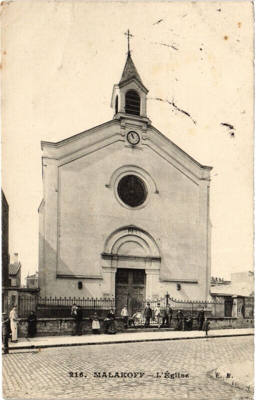 Carte postale ancienne Malakoff L'Eglise France à Malakoff