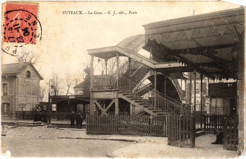 Carte postale ancienne Puteaux La Gare France à Puteaux