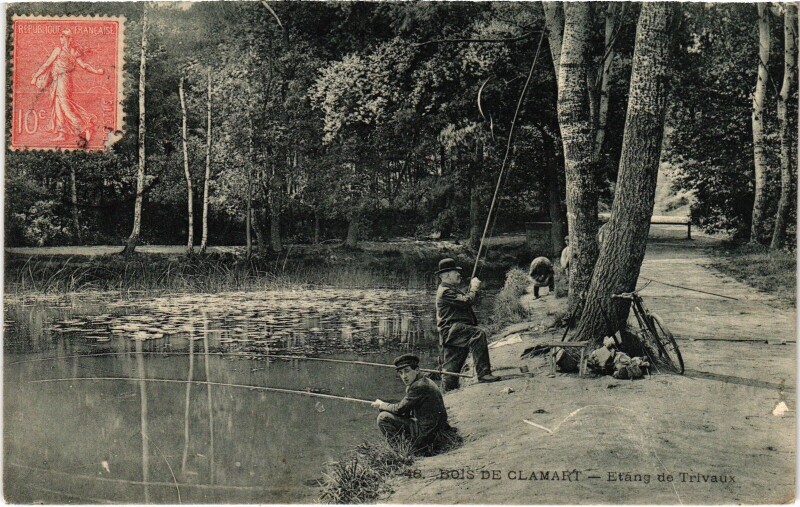 Carte postale ancienne Clamart Etang de Trivaux France à Clamart
